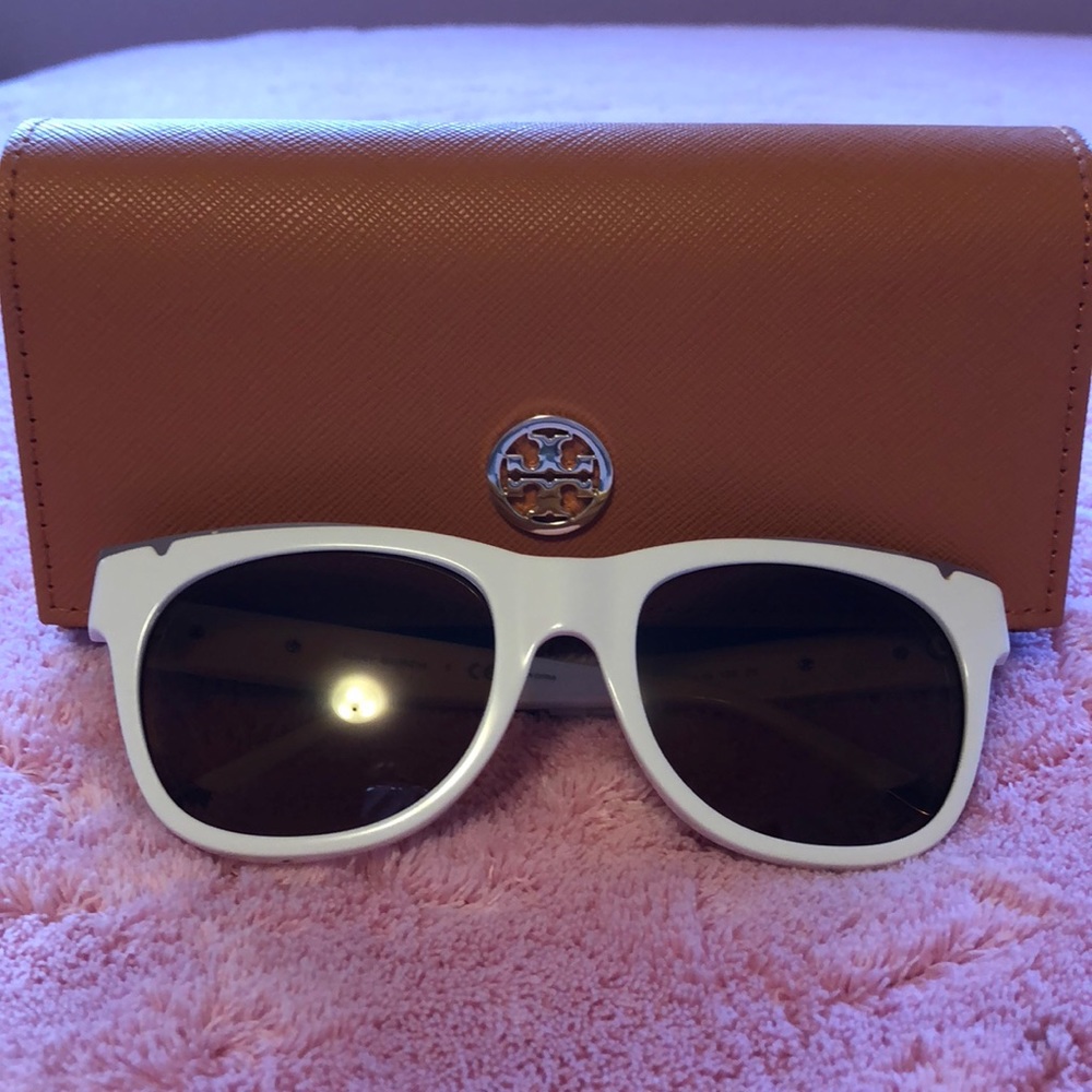 Brand New White Tory Burch Sunglasses